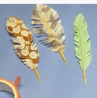 LDEM:  Washi Tape Feathers