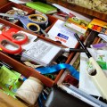 Decluttering mailing and office supplies