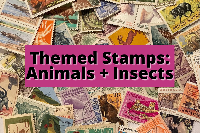 Themed Postage Stamps: Animals and Insects 🐶🦁🐱🐞