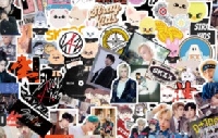 K-POP sticker slapped postcard