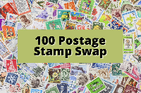 100 Postage Stamp Swap