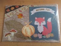 Handmade Autumn or Thanksgiving Postcard