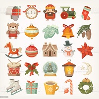 Christmas Stickers In a Xmas Card USA