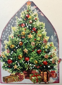 GAA: Christmas Gothic Arch ATC