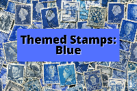 Themed Postage Stamps: The Color Blue 🔵