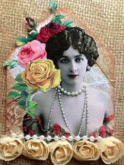 GAA: ATC with a Vintage Lady and Roses