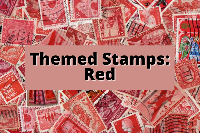 Themed Postage Stamps: Red 🦀🍓🚗