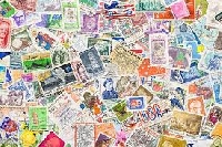 Postage Stamp Bomb ATC #1 (Int.)