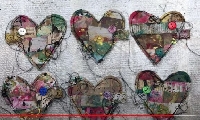 YTPC:  Painted/Embellished Hearts