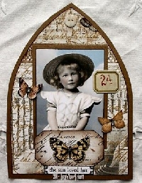 GAA: Gothic Arch ATC with Buttons and Butterflies