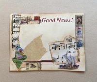 EPUSA:  2 handmade postcards in an ENVIE