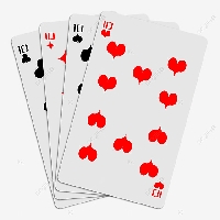 4 playing cards of Tens X2 partners