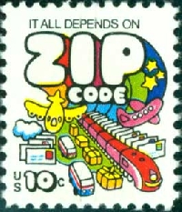 Mr. Zip: postage-stamp themed happy mail