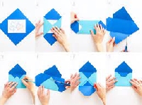 CPG: 2 lovely handmade envelopes - global