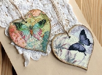 Butterfly Hanging Heart Ornament