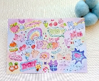 Decorated Washi/Stickers Postcard