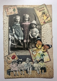 VJP: 4x6 Journal Page with Vintage Children
