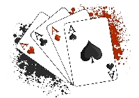 4 Playing cards of Aces X2 Partners 