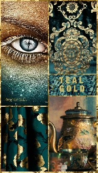 AACG: Teal and Gold ATC