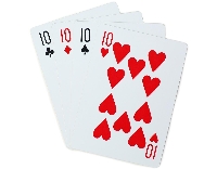 4 playing cards of Tens X2 partners #2