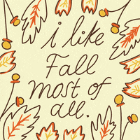 Falling for Autumn postcard