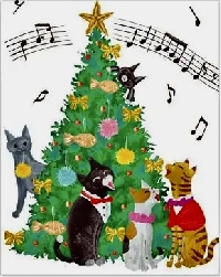 CPG: Cat 🐱 Themed Christmas Card  USA
