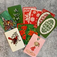  PCS: Christmas vintage playing card +  Greeting 