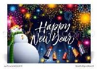 Quick swap:Happy New Years Day postcard