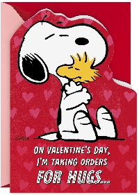 2 Partner Peanuts, Snoopy Valentine's Day Card USA