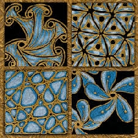 ZZ ~ Color Tangles! Brown and Blue