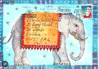 WIYM:  Ani-Mail Art:  Elephant!