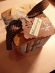 Chocolate Brown and Robin Egg Blue Lucky Parcel