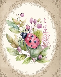 USAPC:  Ink Box Card #4:  Ladybug