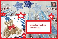 Decorated envelope red, white & blue-open design 2