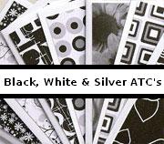 Black, White & Silver ATC's