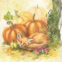 USAPC: Ink Box Card #6: Autumn Fox
