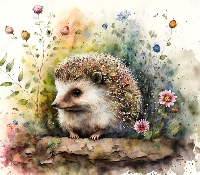 WIYM:  Ani-Mail Art:  Hedgehog Mail