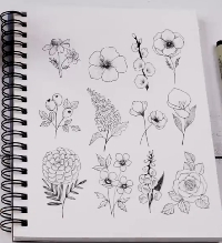 Flower Doodle Drawings