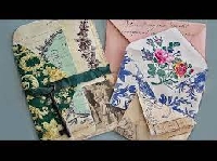 Paper Napkin Decorated Envelopes 