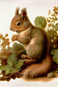 USAPC:  Ink Box Card #8:  Autumn Squirrel