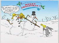 Upcycled Christmas Card PC #2 - snowman ⛄️ 