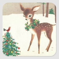 WIYM:  Ani-Mail Art:  Holiday Deer 