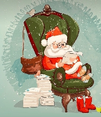 Upcycled Christmas Card PC - Santa 🎅 