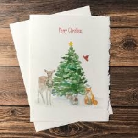 🐺 Woodland Critters Christmas Card #9 🐻