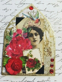 GAA: Red, Red Roses Gothic arch ATC