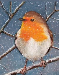 USAPC:  Ink Box Card #10:  Winter Bird
