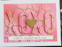 Upcycled Valentine's Day Card PC - XOXO