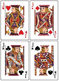 4 playing cards of Jack's X2 partners #4
