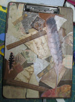Altered collage clip board