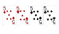4 playing cards of Fives X2 Partners #4